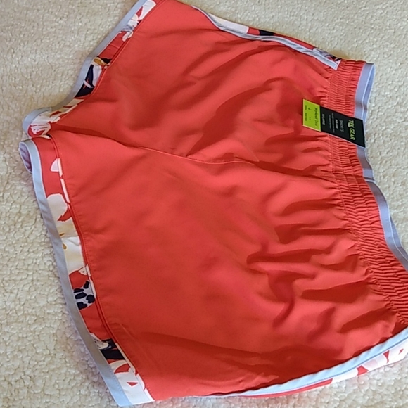 Tek Gear Workout Shorts – Orange – Floral Trim – XXL - Picture 9 of 11